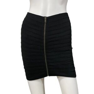 Silence & Noise Black Pleated Stretch Skirt Size S